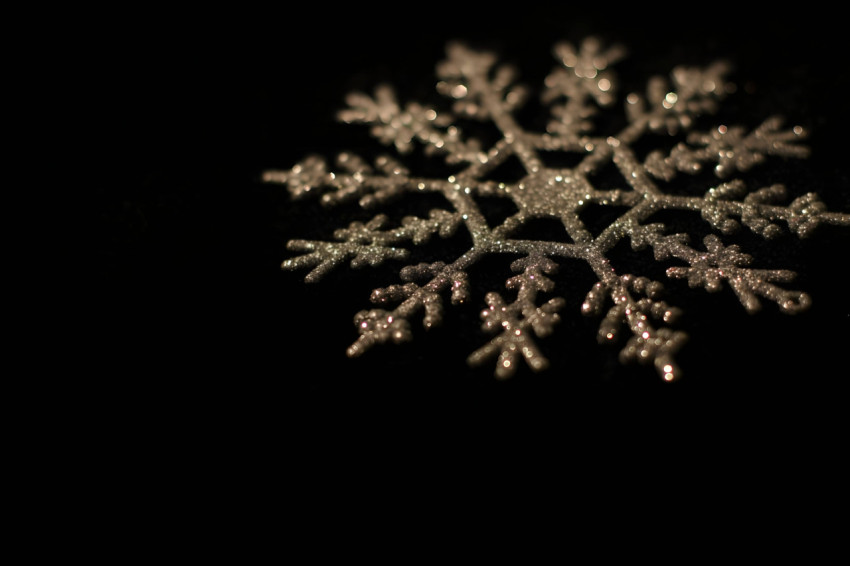 Snow Flake Art Glow Photo