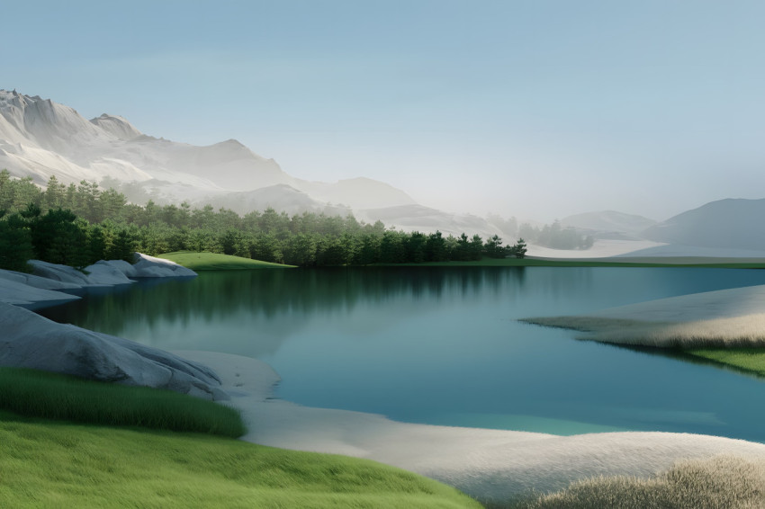 River Reflection Scene Desktop HD