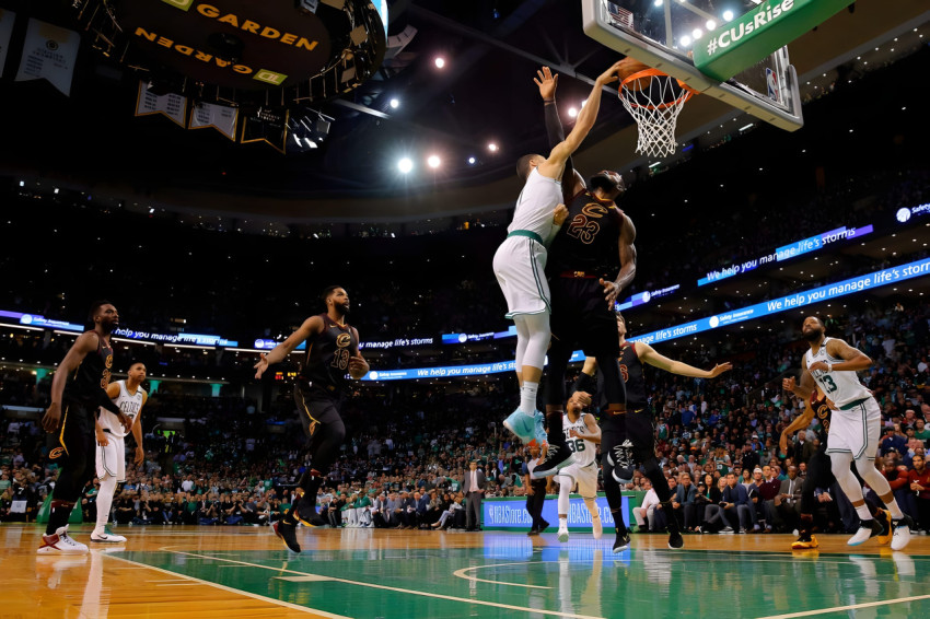 Jayson Tatum Action Scene Wallpaper 4K