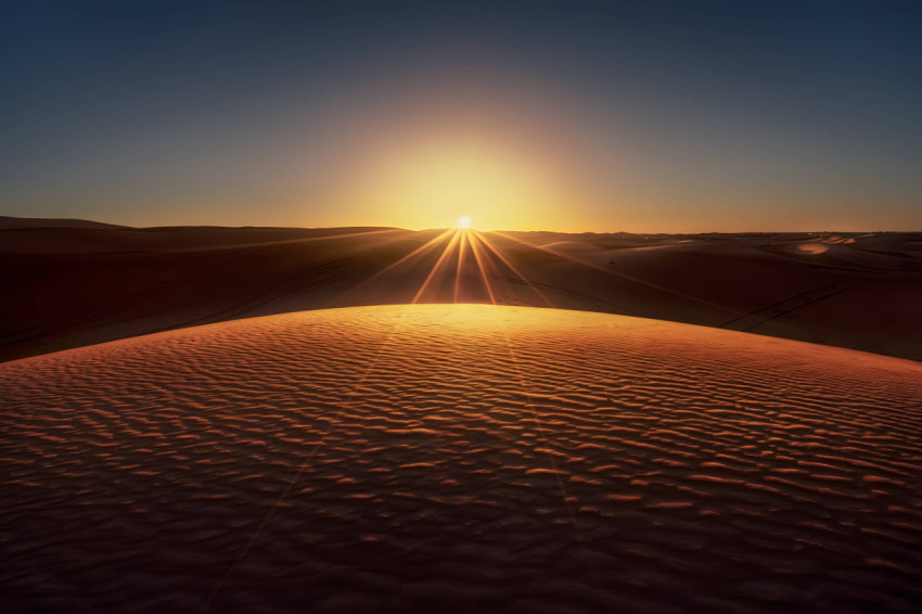 Colorful Desert Sunset View Desktop Image