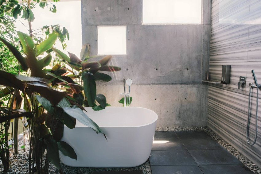 Bright and Cozy Bathroom Desktop Wallpaper for Offices