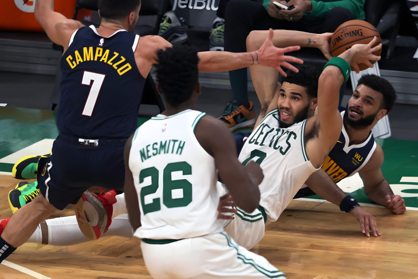 Jayson Tatum Action Scene Wallpaper HD