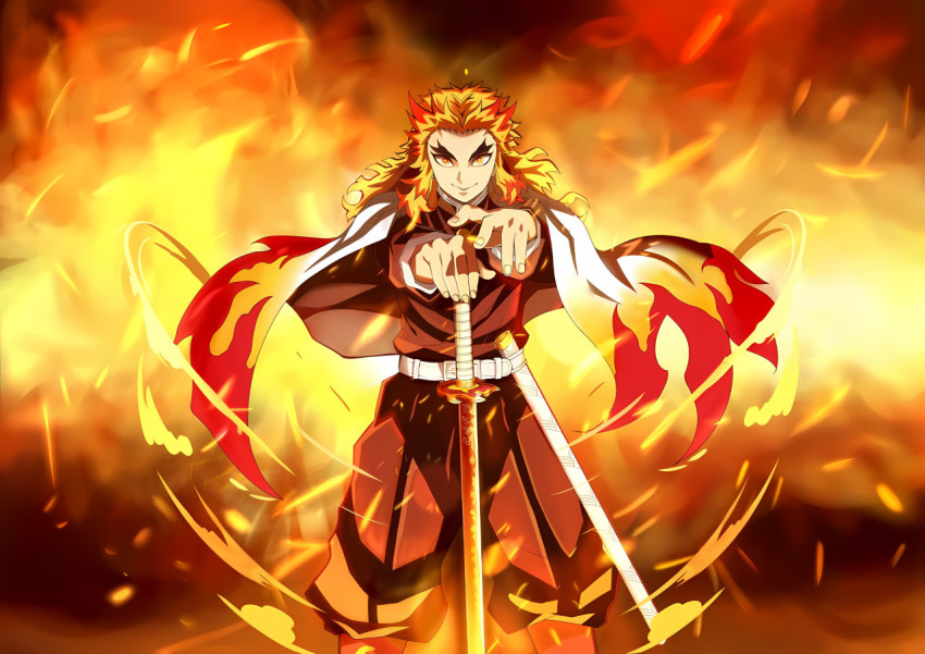 Rengoku HD Wallpaper for Computer