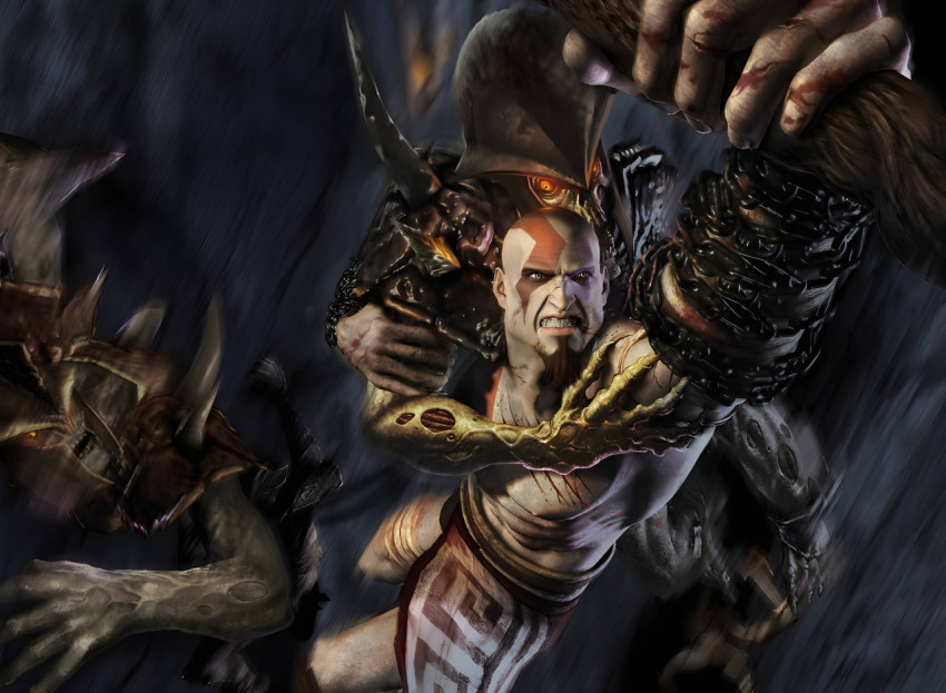 Kratos in Action God of War Desktop Wallpaper for Gamers