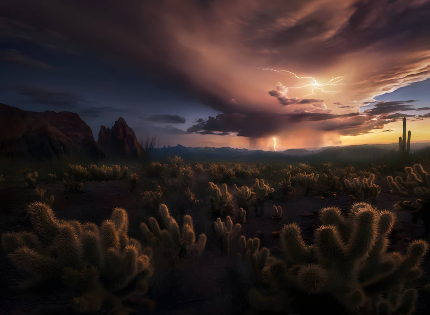 Remote Desert Oasis Strom for PC Background