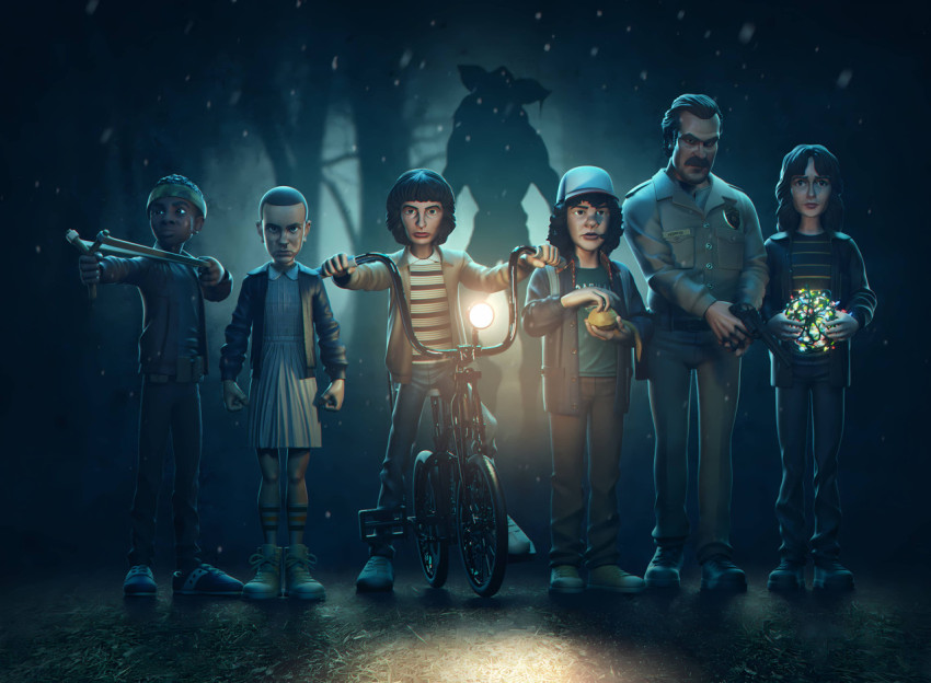 Stranger Things Night Vision Group 4K Wallpaper
