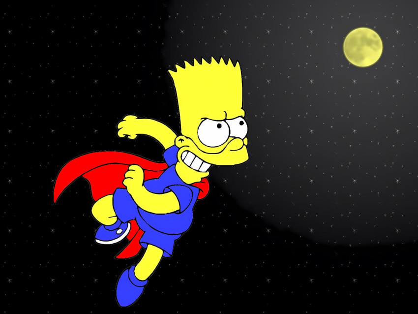 Bart Superman 4K Wallpaper Landscape For Computer