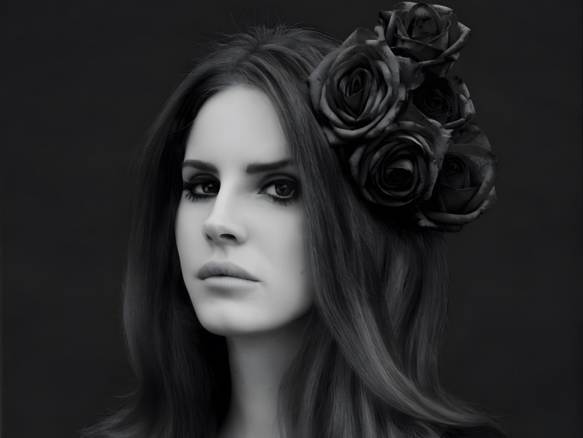 Black and White Lana Del Rey 4K Photo for your Desktop Screen