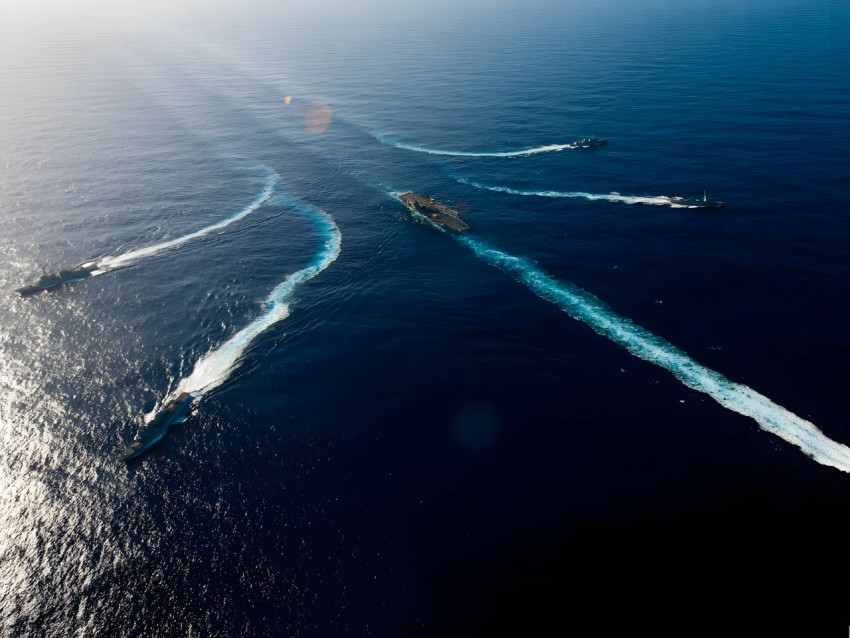 Navy Sailor Bird Eye View Wallpaper for PC and Laptop Screen