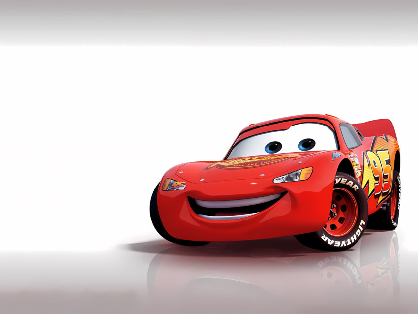 Lightning McQueen White Wall Computer Pic