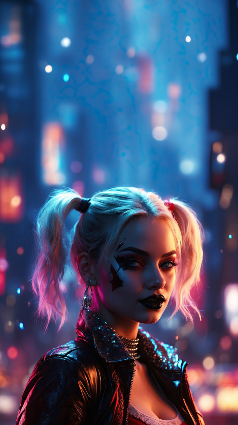 Stunning Harley Quinn Mobile Background to Enjoy