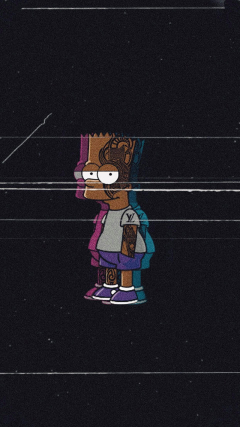 Bart Simpson Tattoo Aesthetic 4K Wallpaper