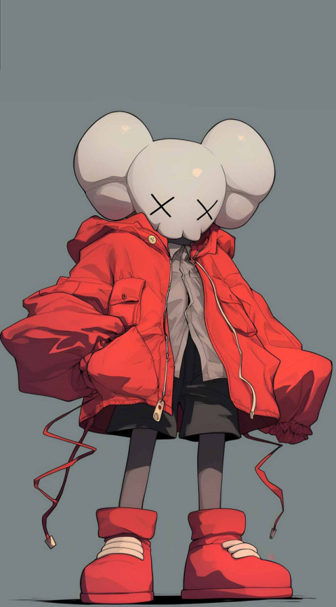 Bright KAWS Character Wallpaper Free Download for Mobile