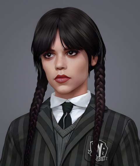 Jenna Ortega Face Close Mobile Pic