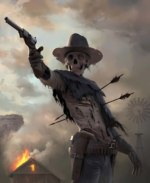 Cowboy With Gun in Hand Wallpaper 4K