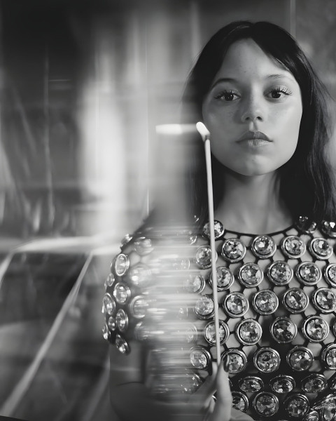 Jenna Ortega Casual Look Wallpaper