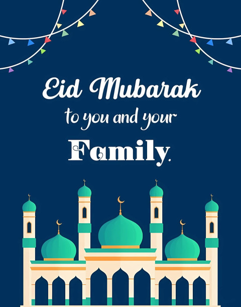 Eid Mubarak Family Gathering 4K Background