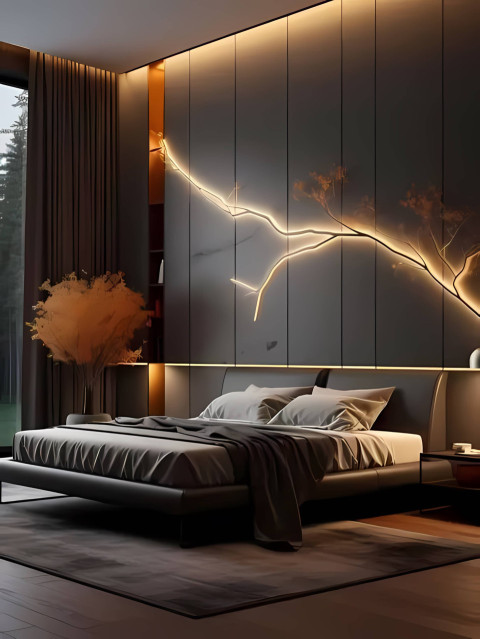 Artistic Bedroom Wallpaper for a Unique Room