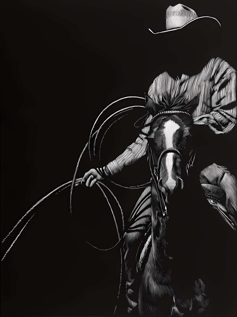 Western Cowboy in Action Wallpaper