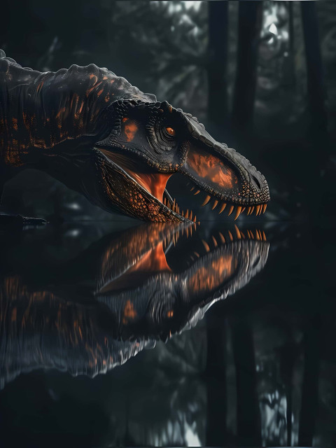 Dinosaur Reflection Image for Wallpaper