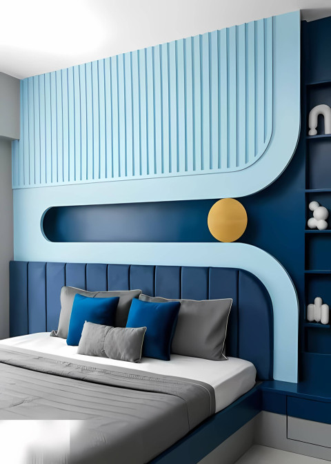 Trendy Bedroom Wall Art and Wallpaper Designs