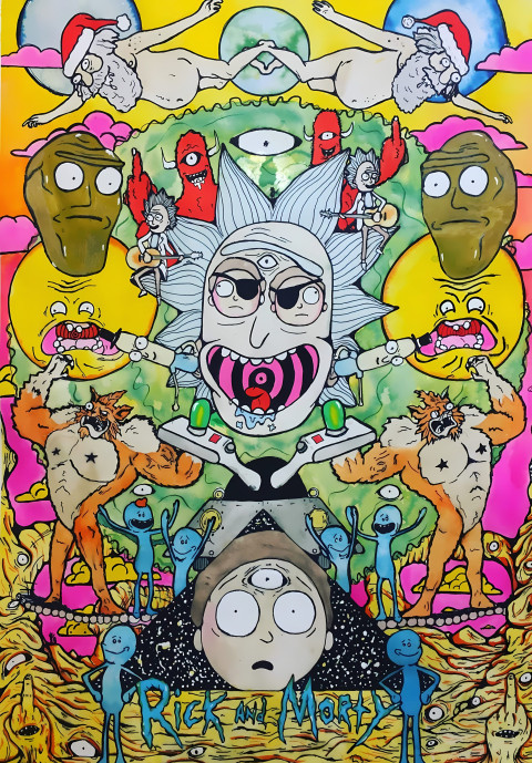 Unique Rick and Morty Fan Art 4K Wallpaper