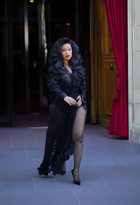 Stylish Cardi B Mobile Background