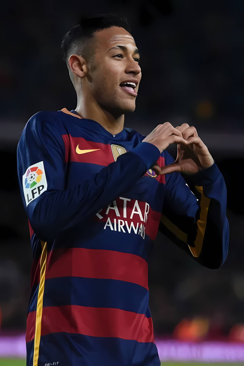 Neymar Jr Heart Hand Symbol Wallpaper