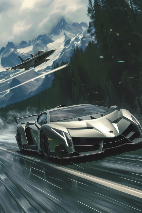 Lamborghini Car Mobile 4K Image