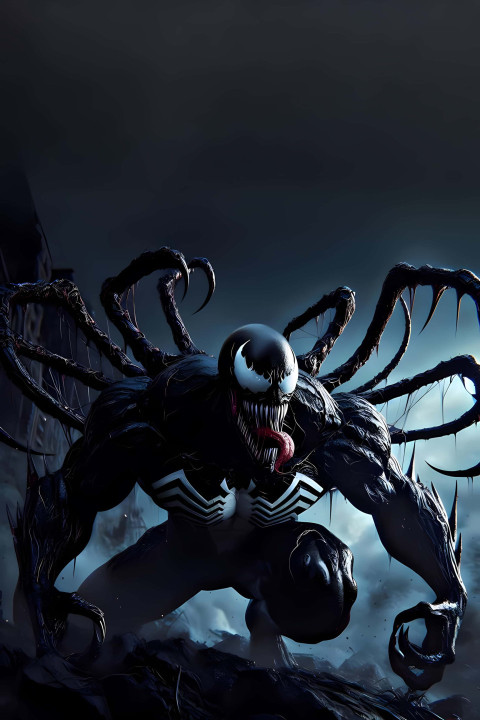 Venom Tongue Out 4K  Wallpaper