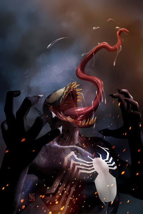Venom Marvel Comic Art Wallpaper