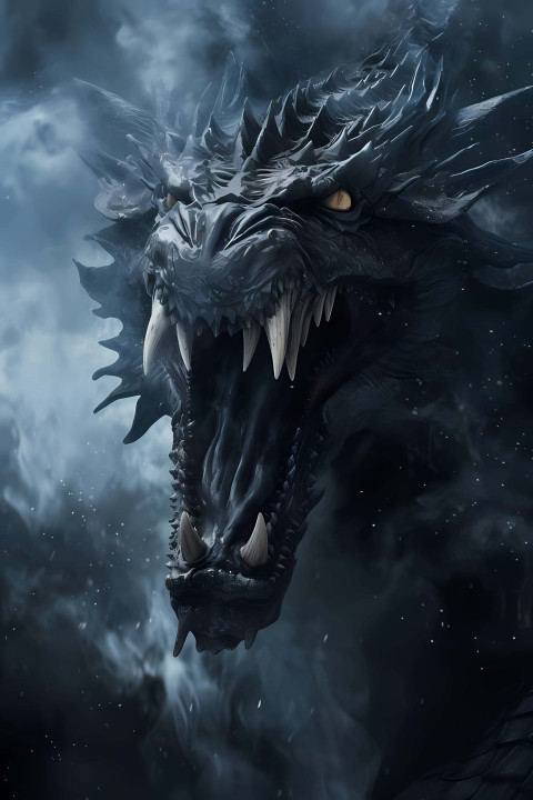 Dinosaurs in a Dark Sky Image 4K