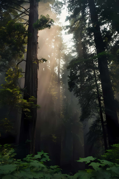 Dense Jungle Canopy with Bright Sunlight