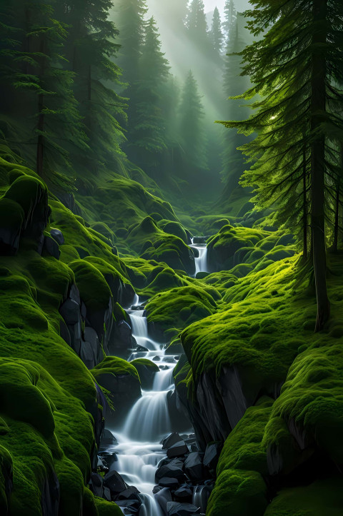 Beautiful Jungle Scenery with Towering 4K