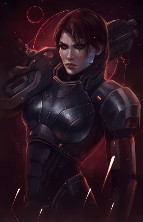 Sleek Mass Effect Phone 4K Wallpaper