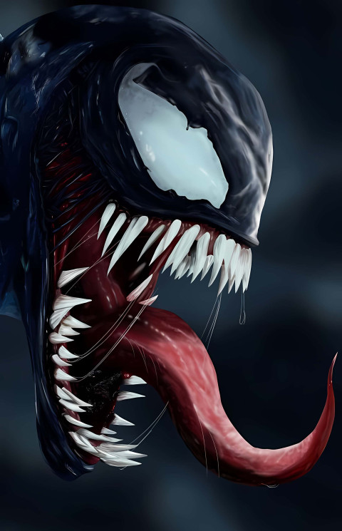 Venom Symbiote Close Up Wallpaper