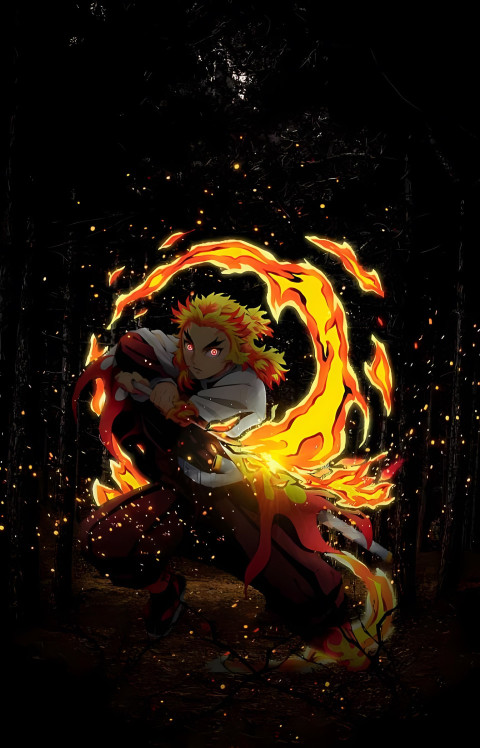 Rengoku Sword Stance Mobile Image