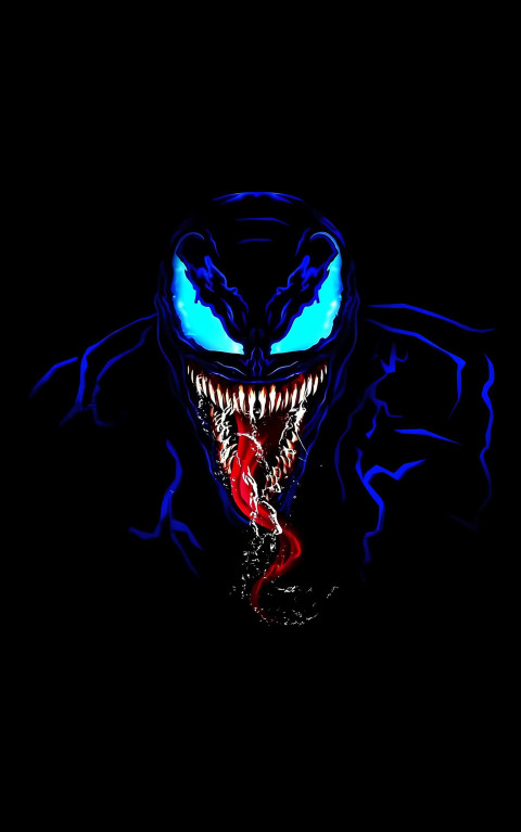 Venom Glowing Blue Eye High Quality Image