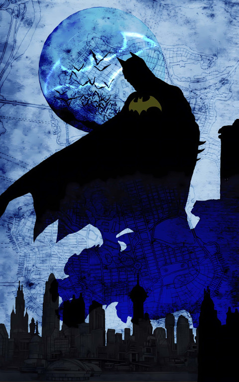 Batman Wallpaper with Moon Phone Background