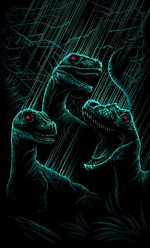 Dinosaur Silhouette Wallpaper for Phone