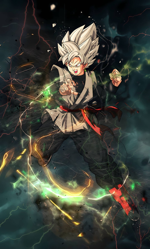 Goku Battle Stance 4K Mobile Background