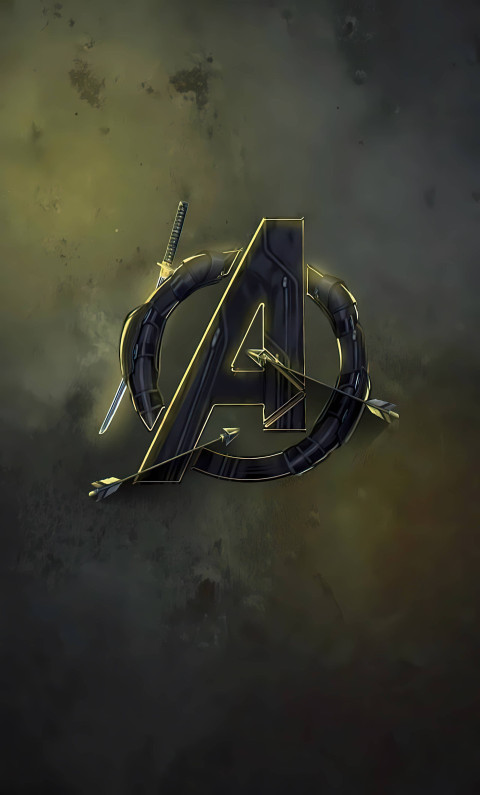 Beautiful Avengers Logo Mobile Background Image