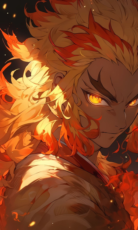 Demon Slayer Rengoku Phone Image