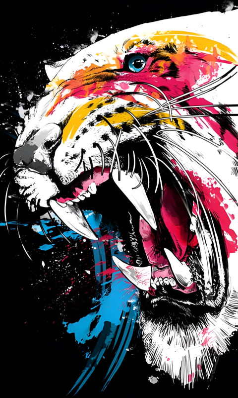 Colorfull Tiger Photo For Wallpaper