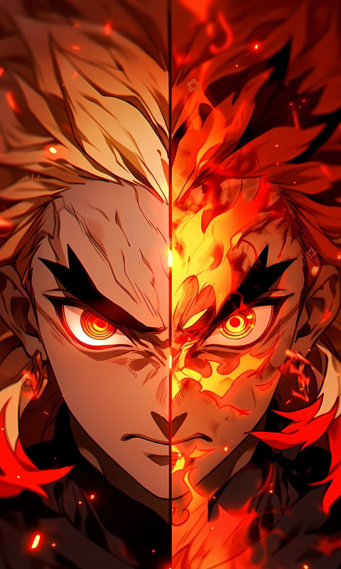 Anime Hero Rengoku Flame Mobile