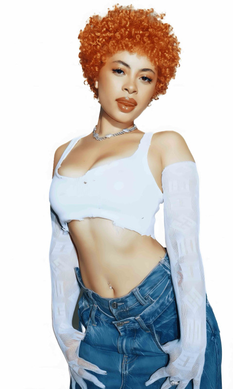 Ice Spice Studio Session Phone Background