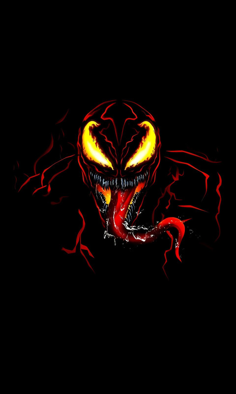 Venom Grinning Close Up Wallpaper