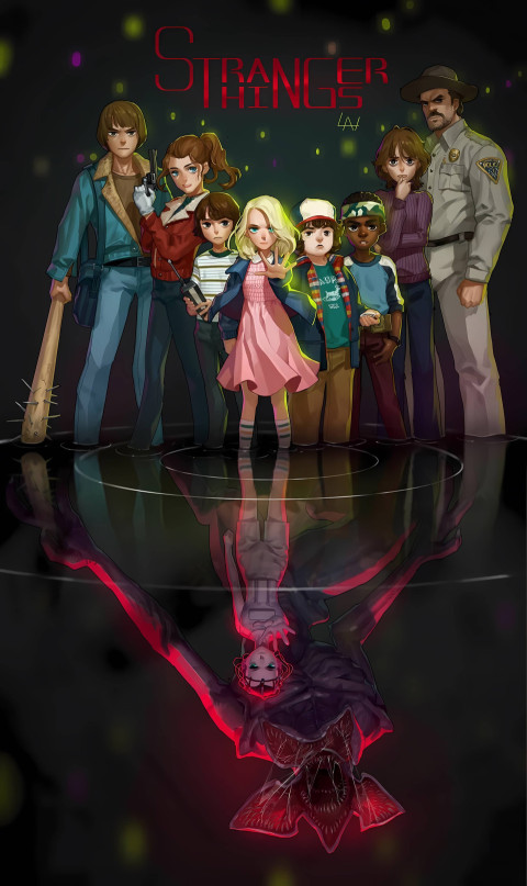 Stranger Things Demogorgon Art 4K Mobile