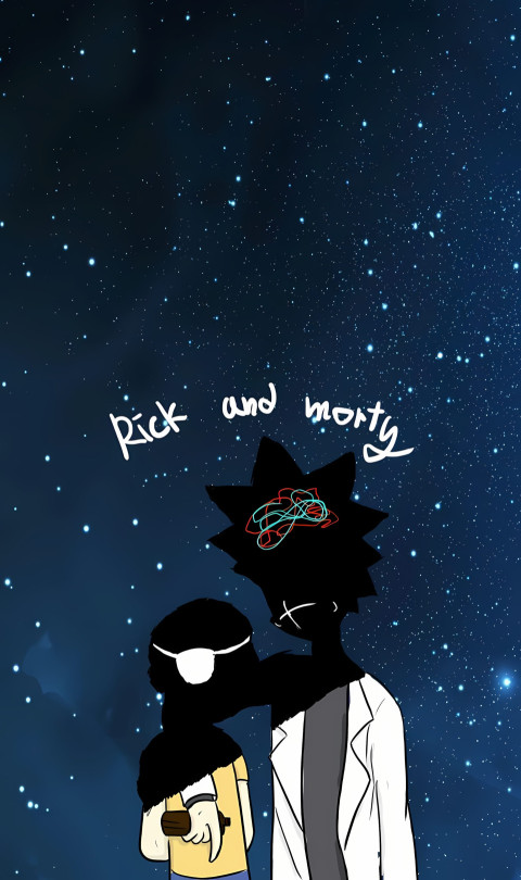 Rick and Morty Dark Theme Wallpaper