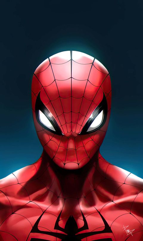 Spiderman Angry Mood Pose in HD Background